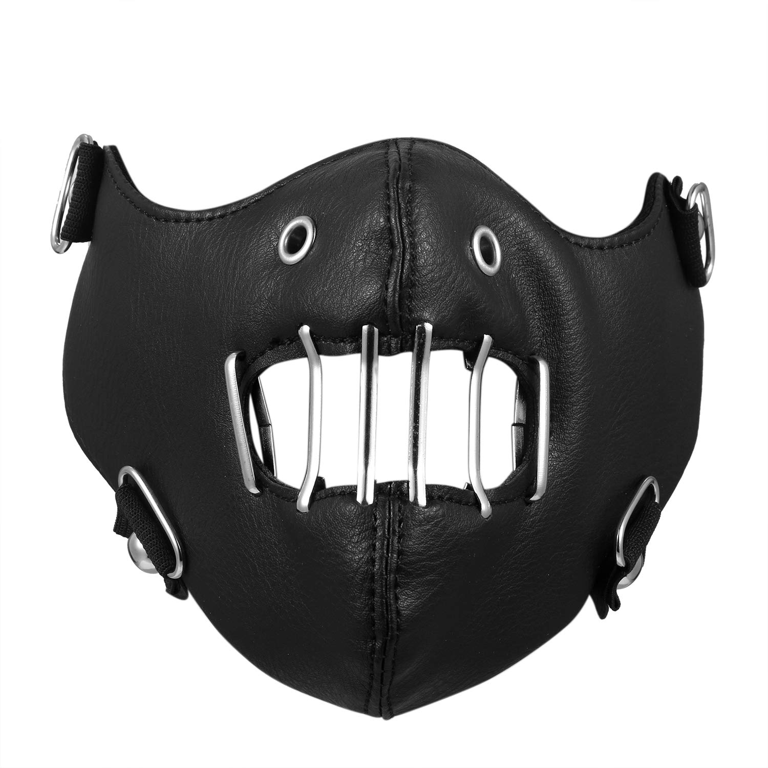 Aroncent Anti-Dust Waterproof Reusable Leather Half Face Mask for Motorcycle Bikers & Punk Rock - Windproof, Breathable for Riding, Concerts & Outdoor Activities