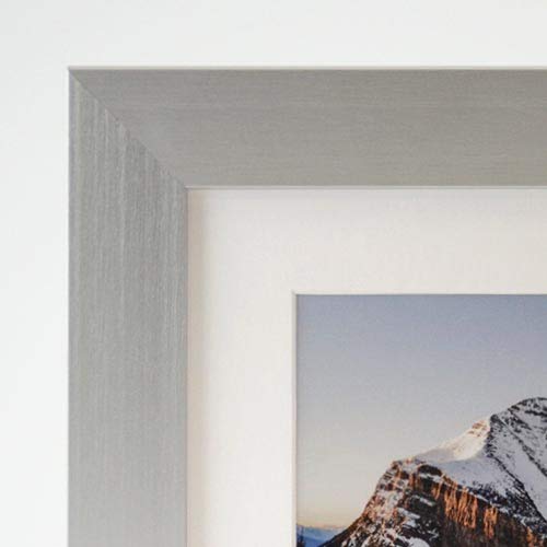 Frame It Easy 24 x 36 Inch Satin Silver Metal Picture Frame - Stafford Collection - Perfect for Posters, Artwork, and Home Decor