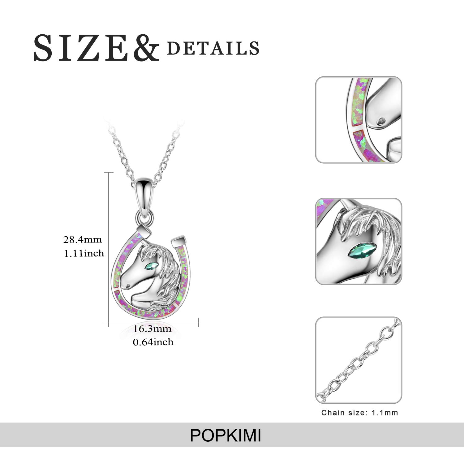 Sterling Silver Horseshoe Necklace for Women - Elegant Horse Lover Gift for Wife, Mom - Perfect Birthday & Graduation Jewelry - Ideal for Equestrian Events, Western Fashion & Everyday Wear