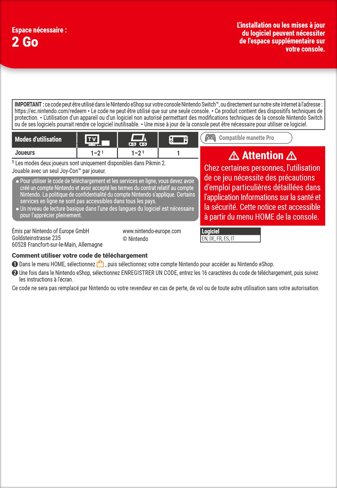 Pikmin 1+2 Standard Edition - Nintendo Switch Game Download Code | Adventure Strategy Game for Family & Kids Gaming Night