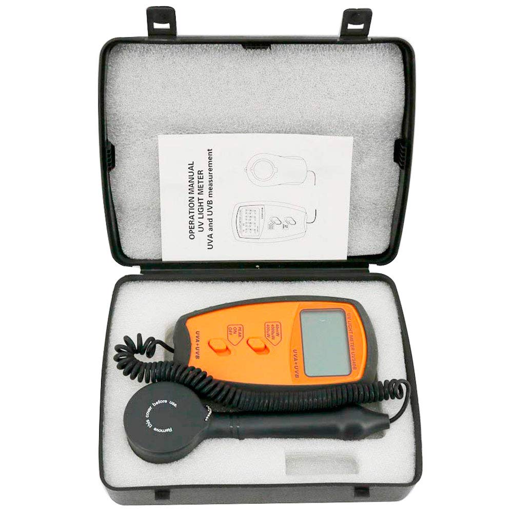 UV340B Digital UV Light Meter - Accurate UVA & UVB Measurement Tester with LCD Display | for Sun Protection, Tanning Beds & Laboratory Testing