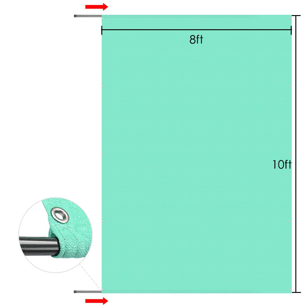 10x8 ft Pergola Shade Cover with Weighted Rod Grommets - UV Resistant Outdoor Canopy for Patio, Deck, and Backyard - Durable Sun Protection for Garden, Poolside, and Outdoor Living Spaces