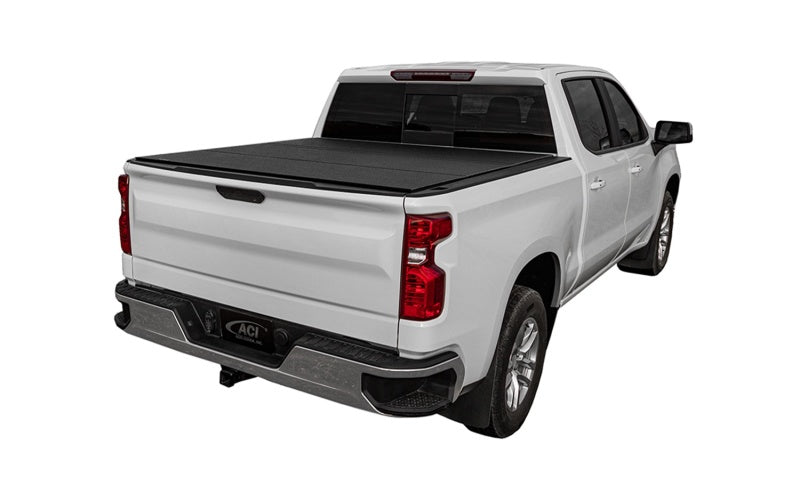 LOMAX Tri-Fold Tonneau Cover for 19+ Chevy Silverado 1500 (5ft 8in Bed) - Black Urethane Finish | Weatherproof Truck Bed Cover | Perfect for Hauling & Outdoor Adventures