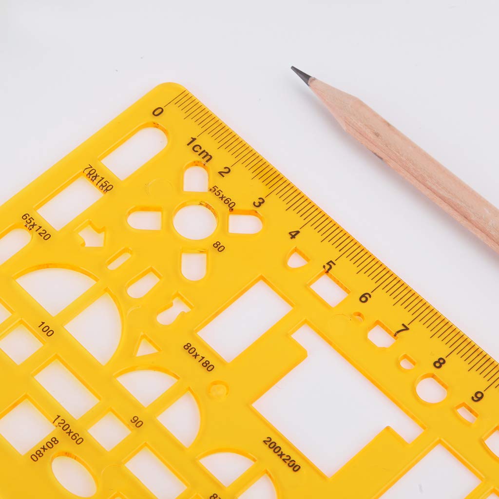 Architectural Drafting Ruler - Furniture House Design Drainage Template for Precise Measuring | Perfect for DIY Home Projects, Interior Design & Engineering Drawings