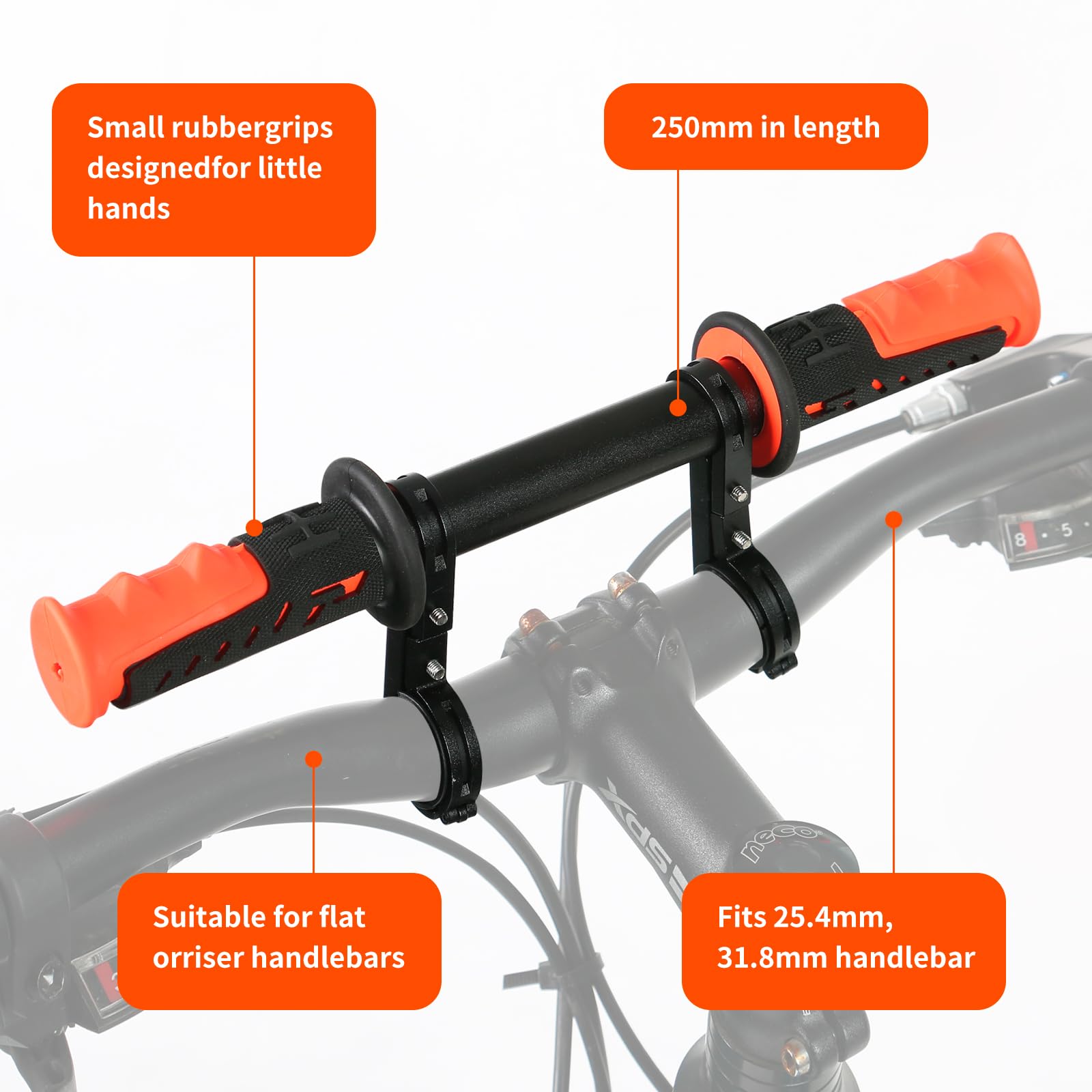 **Front Mounted Kids Bike Seat - Detachable Handlebar Child Bicycle Seat with Foot Pedals for Toddlers 2-5 Years | Compatible with All Adult MTB & City Bikes | Perfect for Family Rides & Outdoor Adventures**