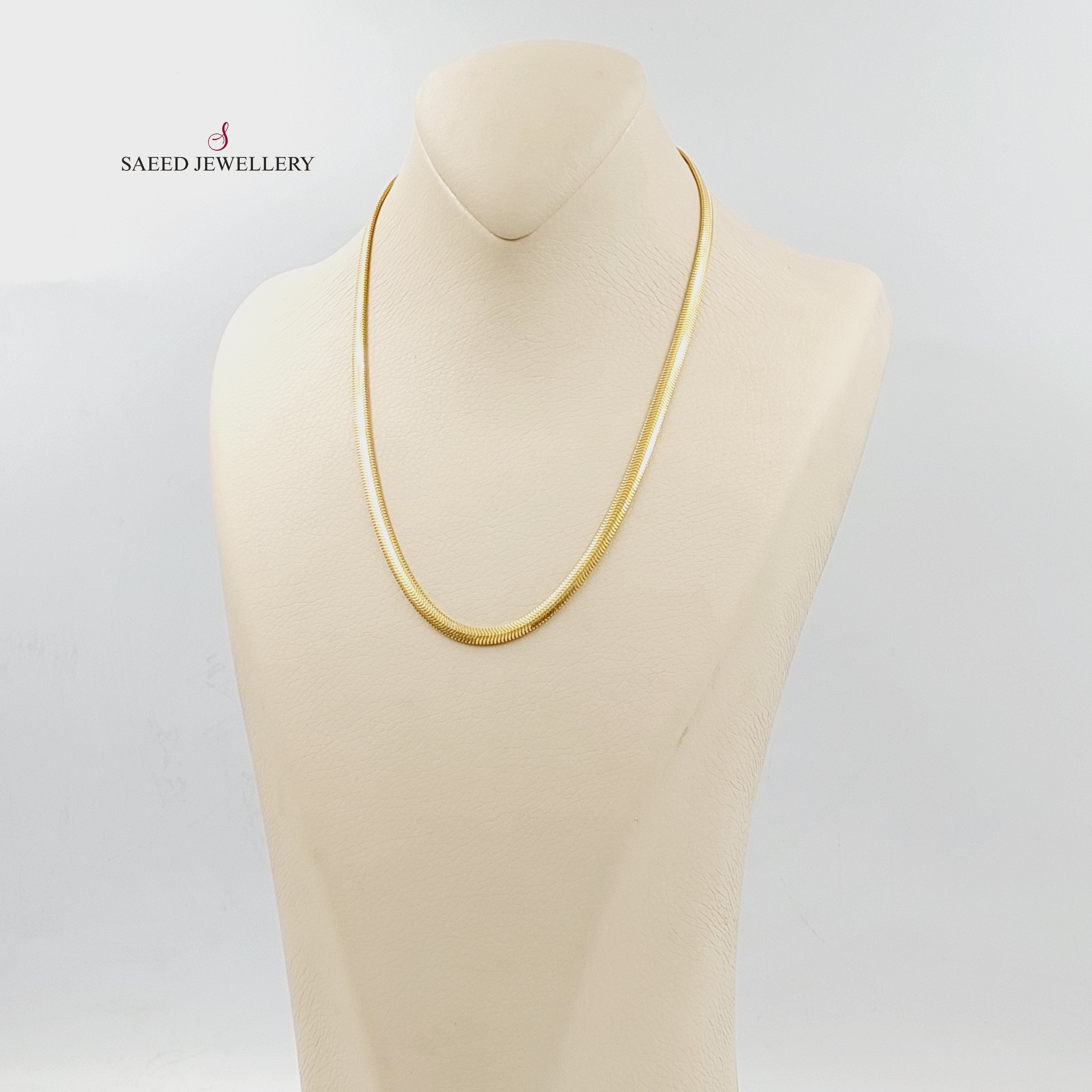 5mm Flat Snake Necklace Chain - Dainty Gold Silver Stainless Steel Jewelry for Women, Men | Perfect for Layering, Gift Giving, Everyday Wear