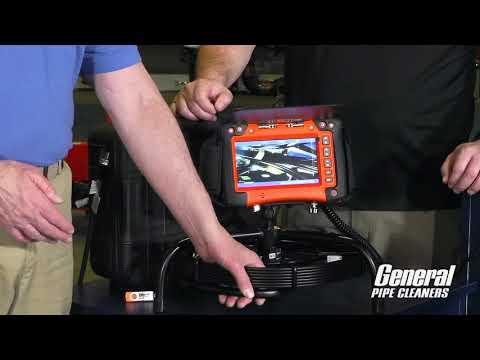 General Pipe Cleaners Gen Eye Micro Scope 2 Color Video Pipe Inspection System with 100ft Micro Push Rod & HD Camera - Professional Drain & Sewer Inspection for Plumbing, HVAC, and Industrial Maintenance
