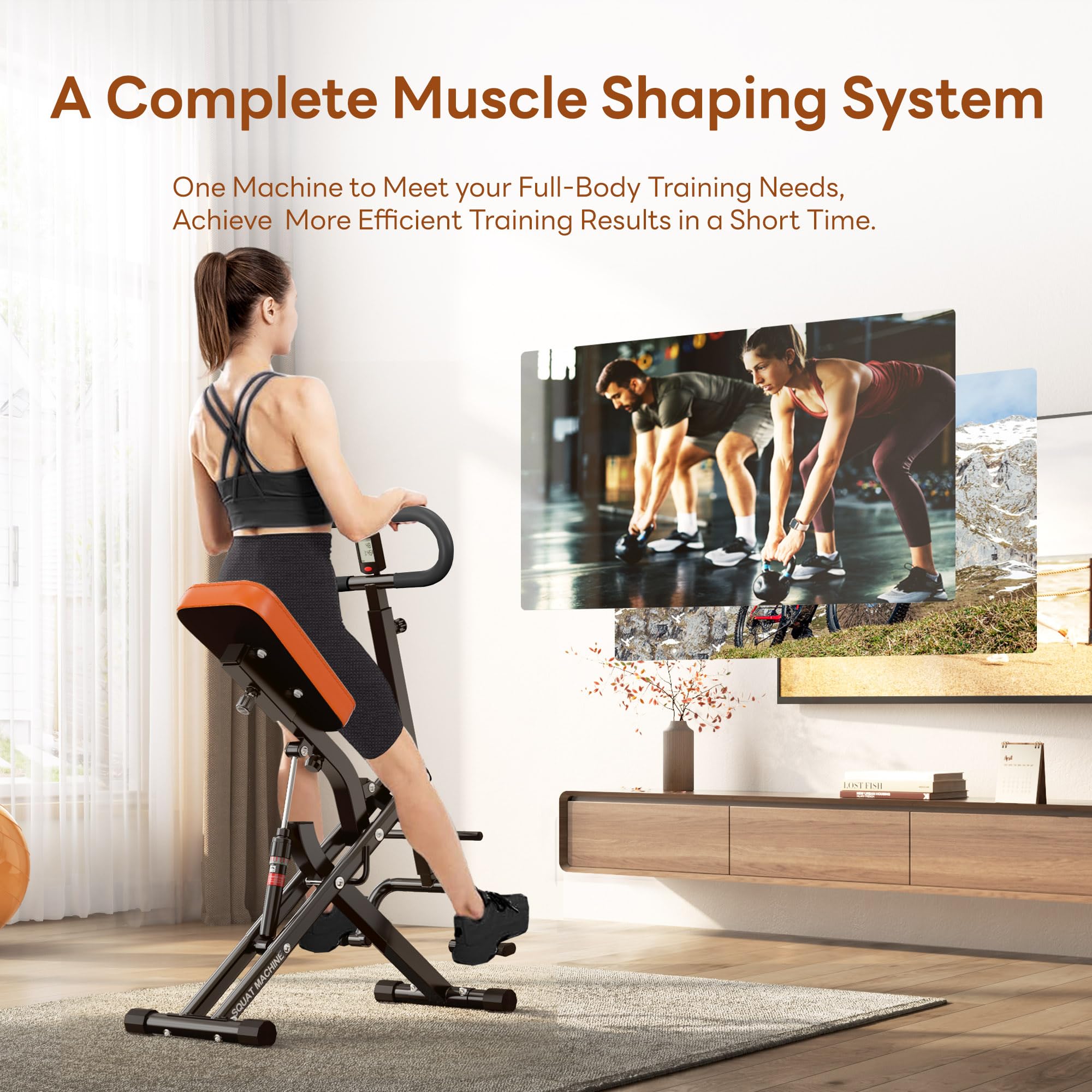 SogesPower Squat Assist Trainer - Home Gym Fitness Equipment for Squats & Glute Workouts | Perfect for Home Workouts, Rowing Machine Training & Leg Exercises