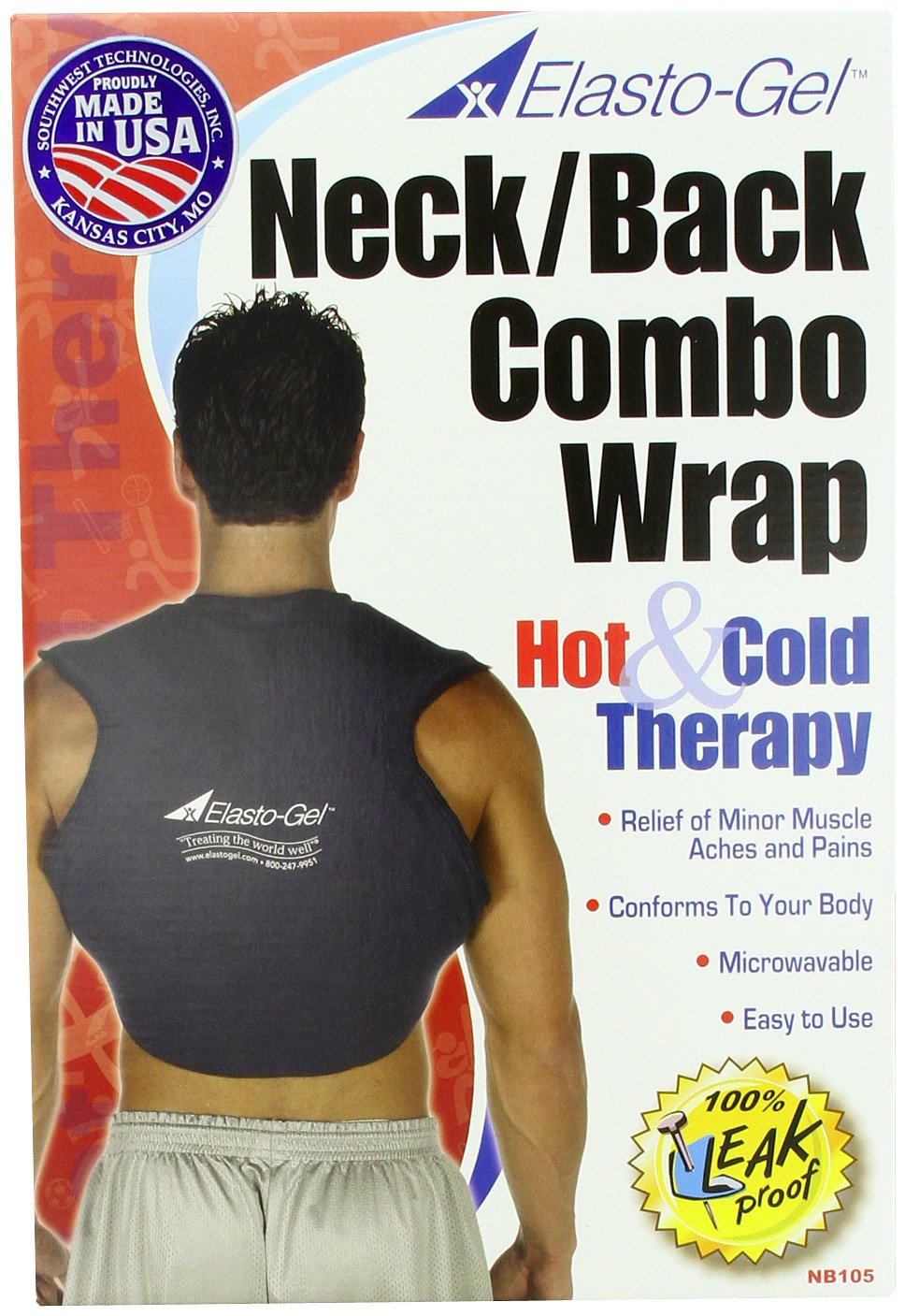 Elasto-Gel Neck and Back Pain Relief Combo Pack - Hot & Cold Therapy for Muscle Pain, Injury Recovery, and Post-Surgery Care - Perfect for Office Workers, Athletes, and Chronic Pain Sufferers