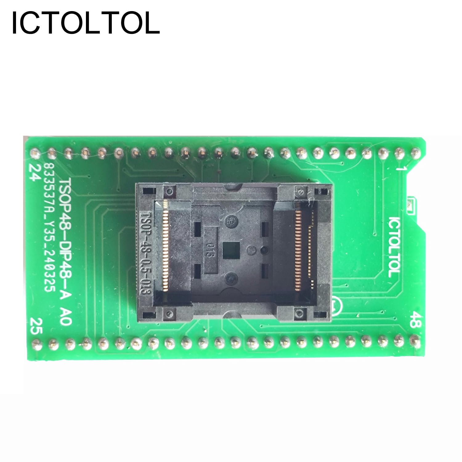 TSOP48 to DIP48 Socket Adapter for NAND NOR Flash EEPROM MCU - USB Programmer Circuit Board Converter for Memory Chip Burning and Testing