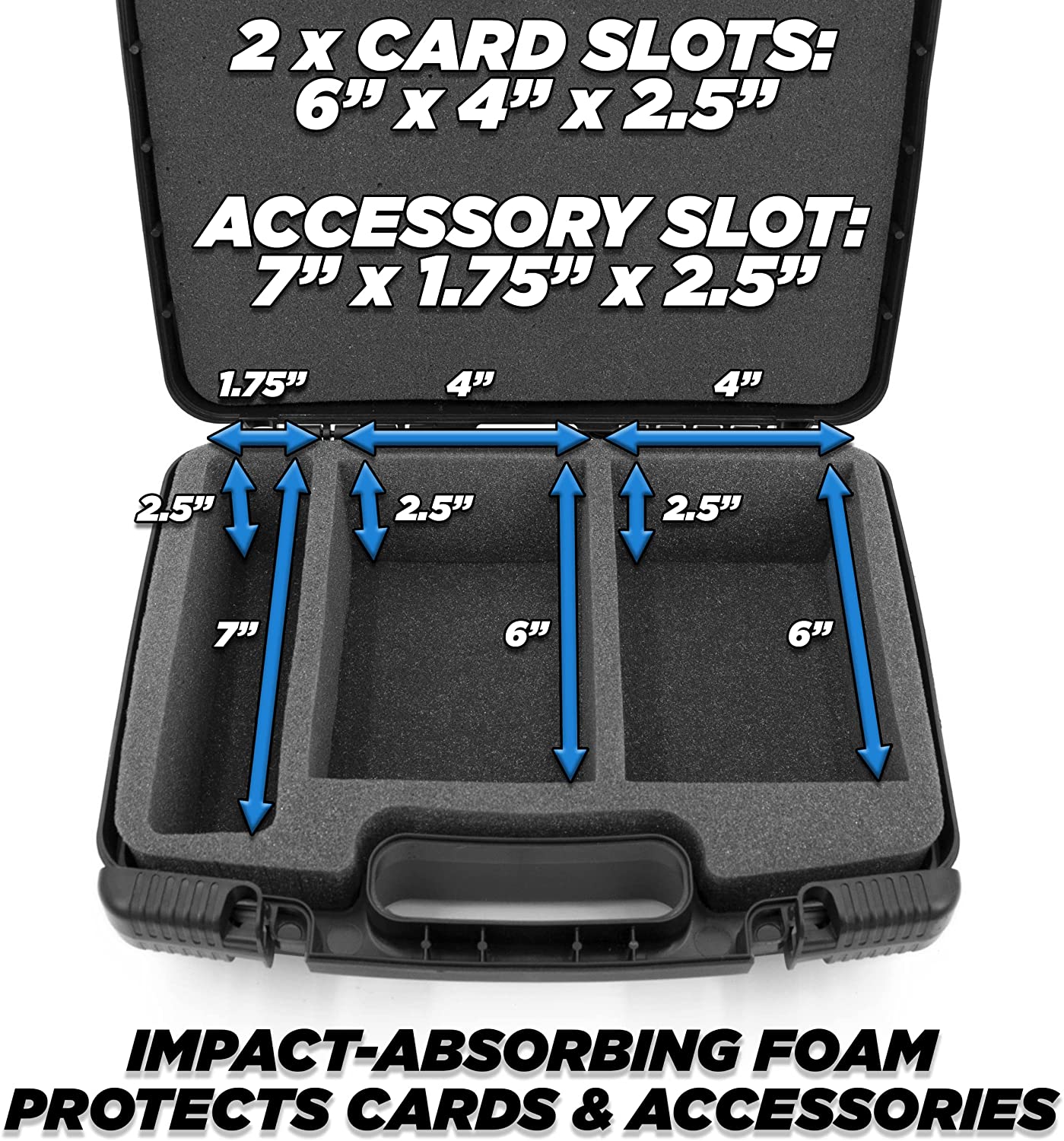 CASEMATIX 960-Card Trading Card Case - Hard Shell Card Game Organizer with 8 Dividers & Accessory Storage - Perfect for MTG, Pokemon & Sports Card Collection Protection