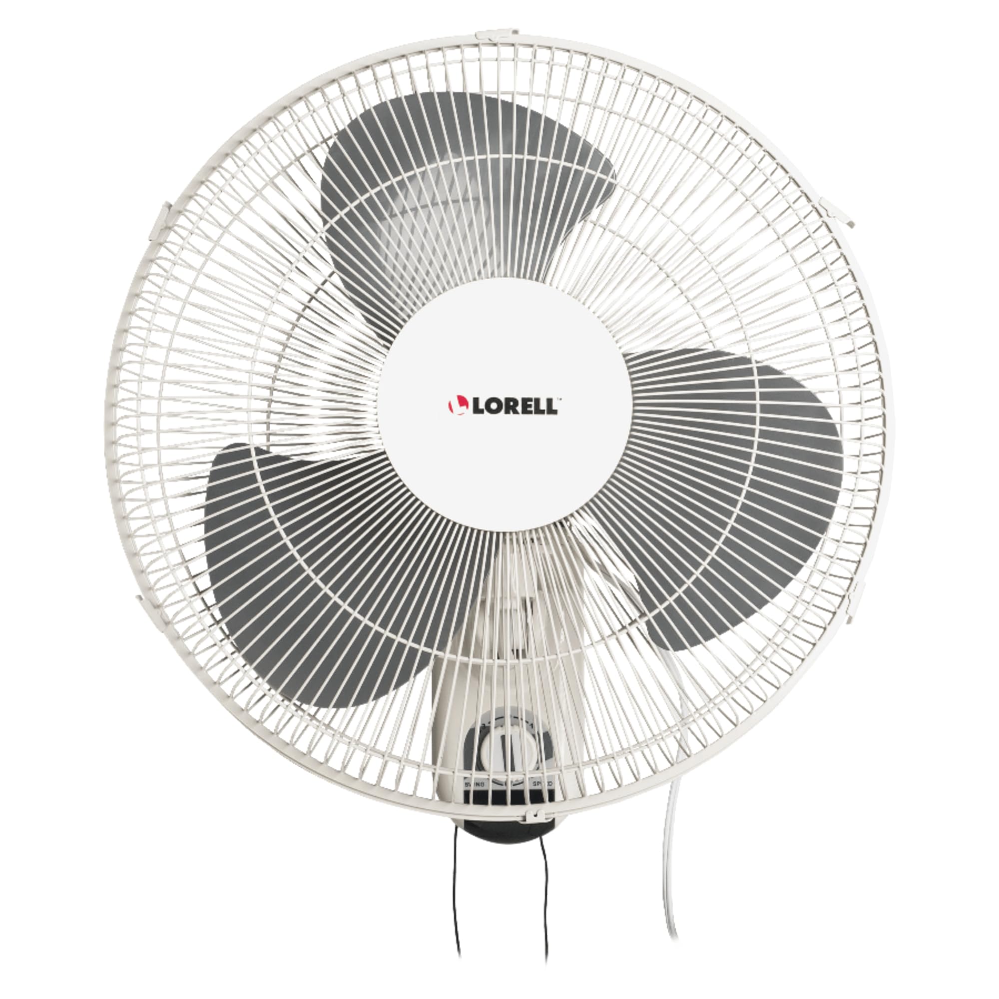 Lorell LLR49256 Heavy Duty Wall Mount Fan with 3 Speeds - Quiet & Powerful Air Circulation for Home, Office, Garage, and Workshop