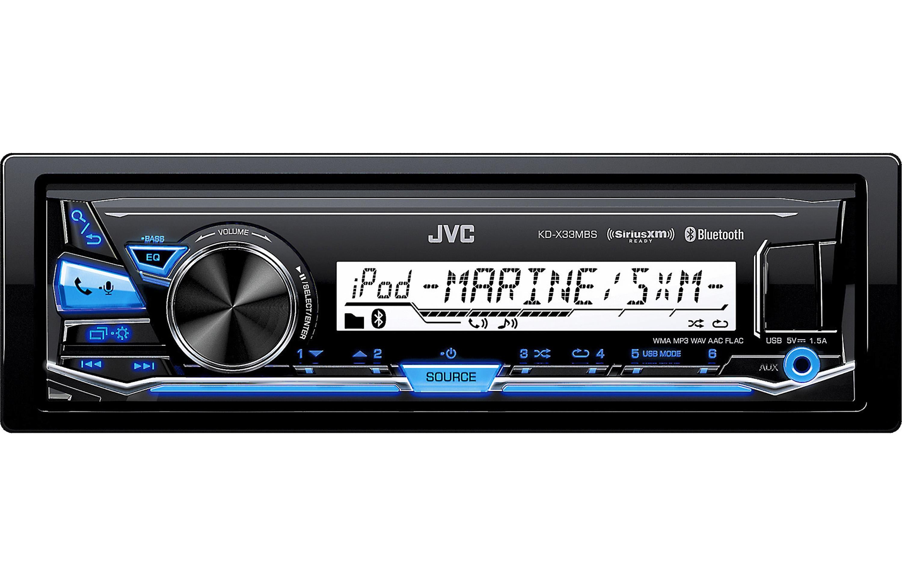JVC KD-X33MBS Car Stereo Receiver - Bluetooth, USB, MP3, AM/FM Radio - Perfect for Road Trips & Daily Commutes