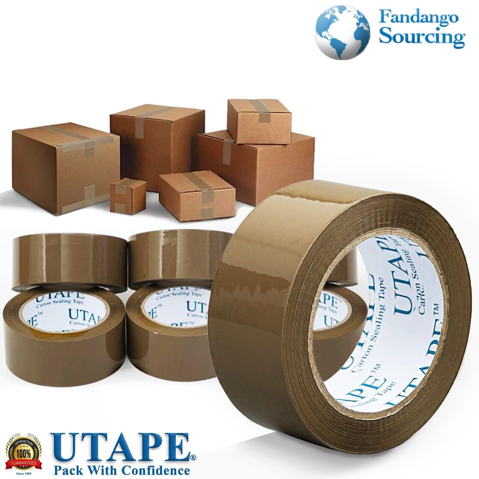 6 Rolls Heavy Duty Brown Packing Tape for Shipping - 2