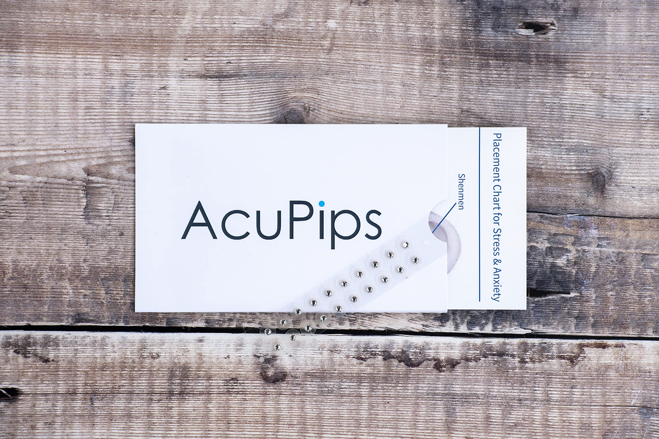 AcuPips Acupressure Ear Seeds Kit - 20 Crystal Ear Seeds for Stress & Anxiety Relief - Acupuncturist Designed with Ear Map Guide - Perfect for Meditation, Sleep Aid & Holistic Wellness