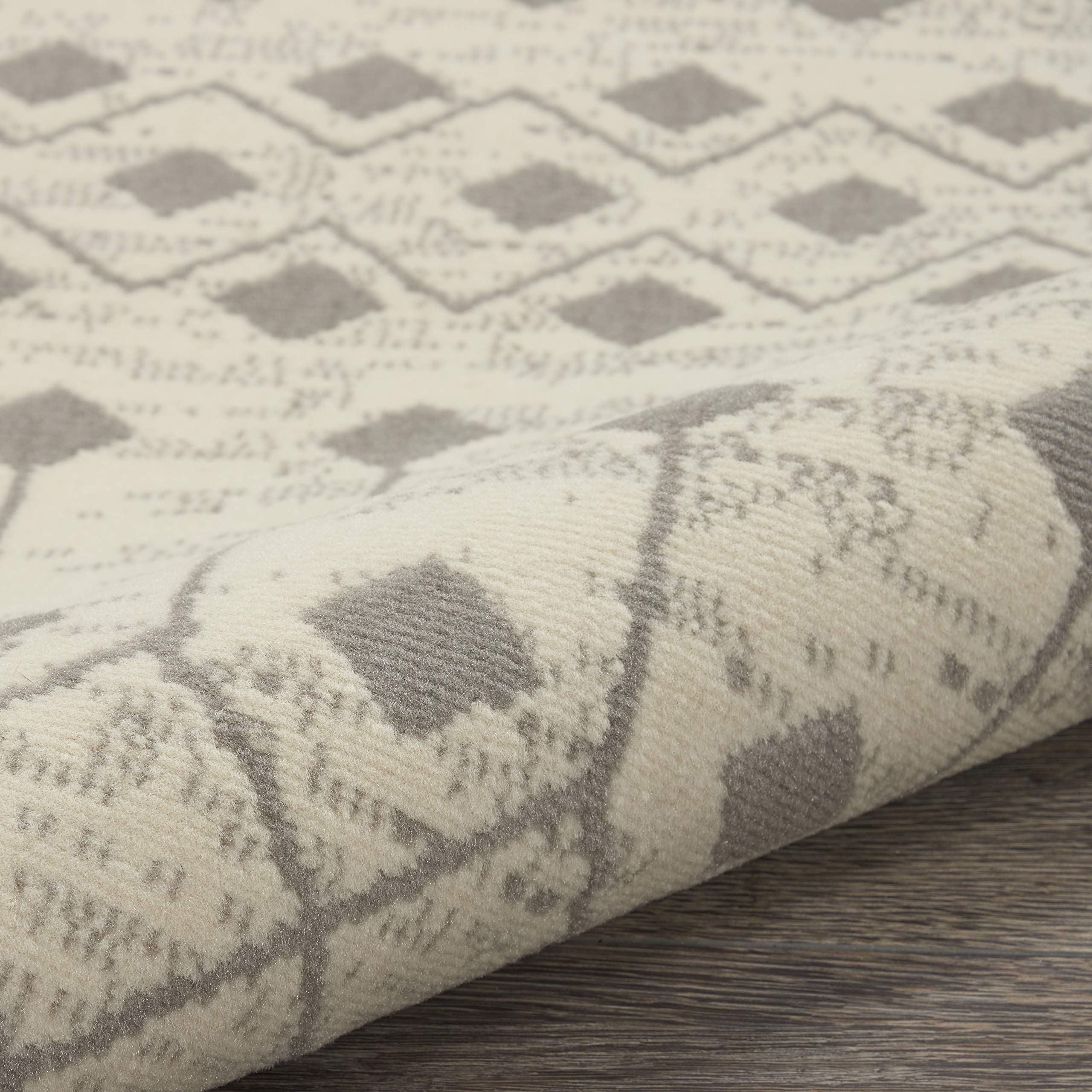 Nourison Grafix Moroccan Ivory/Grey 5'3