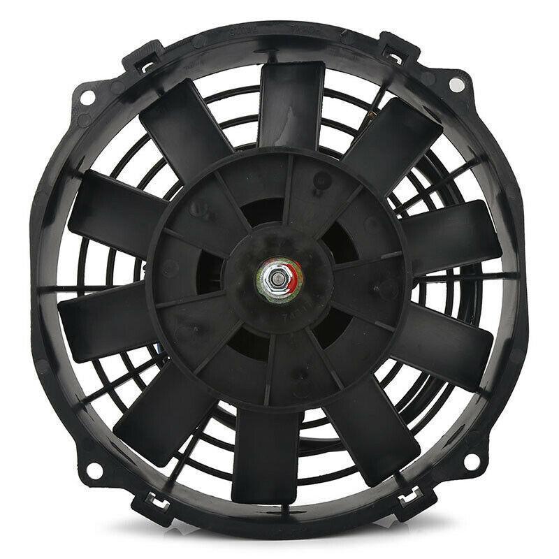 17 Row Aluminum Transmission Cooler with Electric Fan - High Efficiency Cooling Fin Design, Adjustable Thermostat & Temperature Switch - Perfect for Car, Truck & RV Cooling Systems