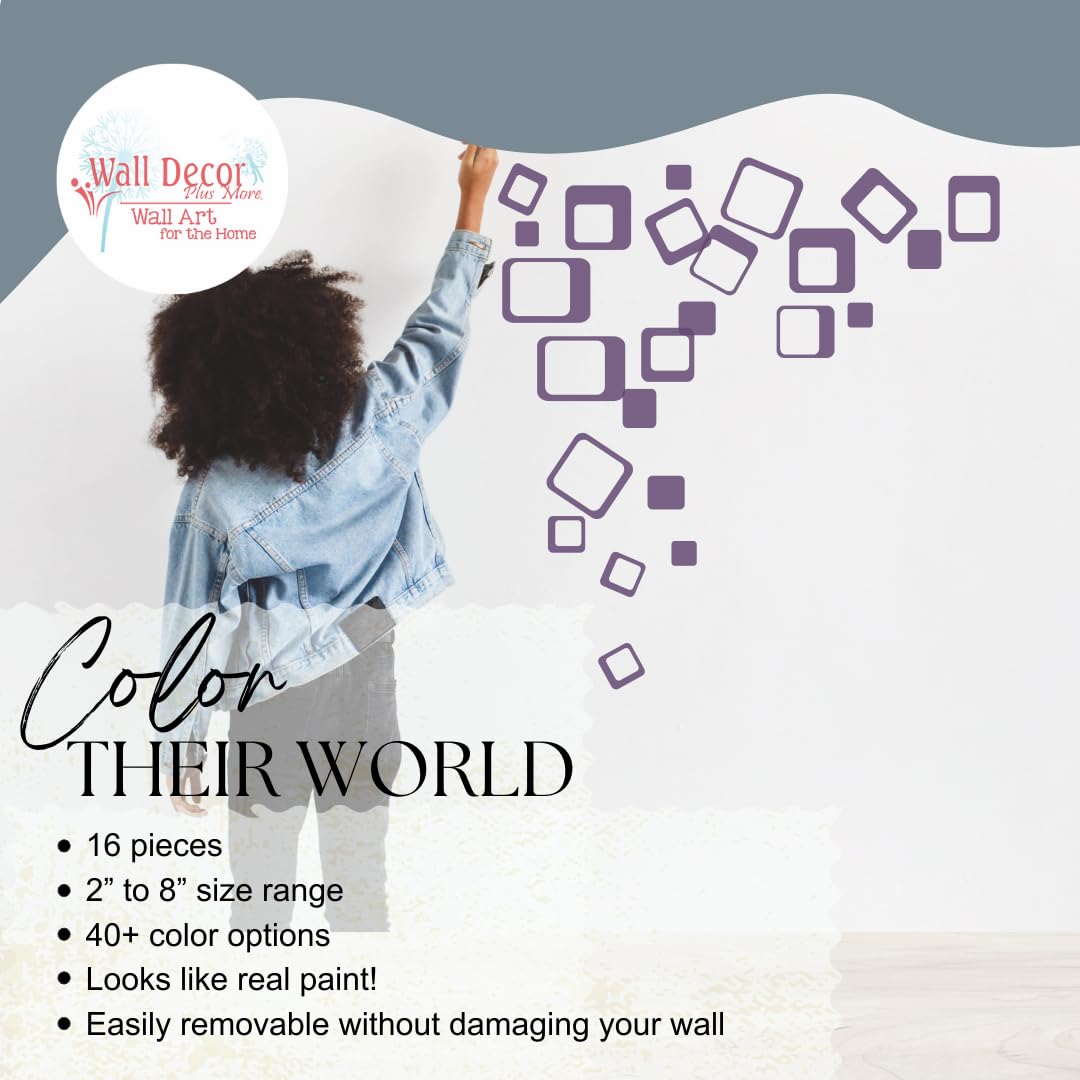 Funky Wall Vinyl Stickers 20-Pack - Plum for Home & Office Decor