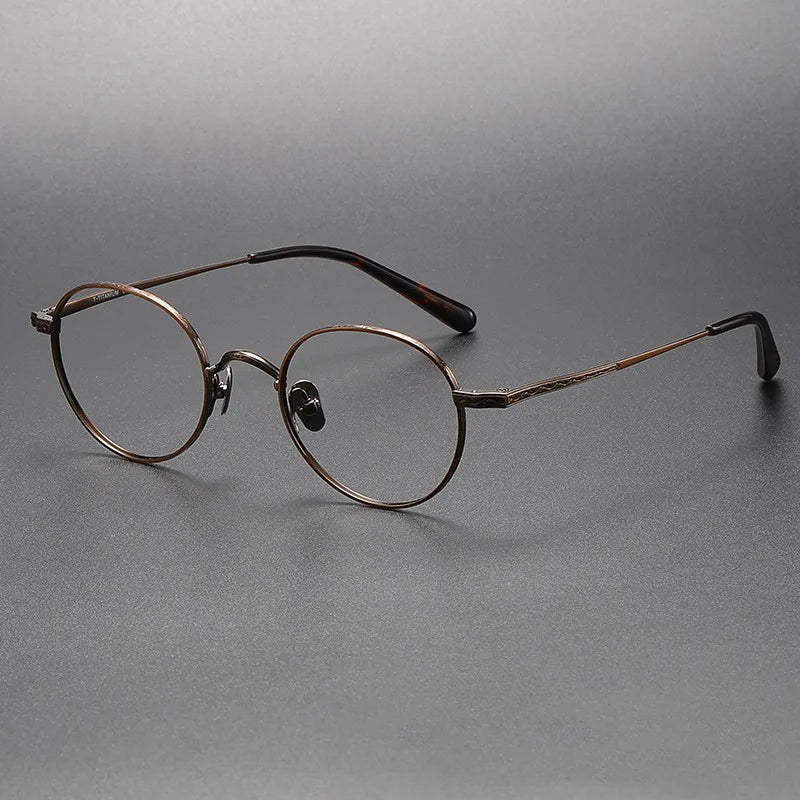 Stylish Black Titanium Oval Round Eyeglasses for Women - Lightweight & Durable Full Rim Frames - Perfect for Work, Reading & Everyday Wear