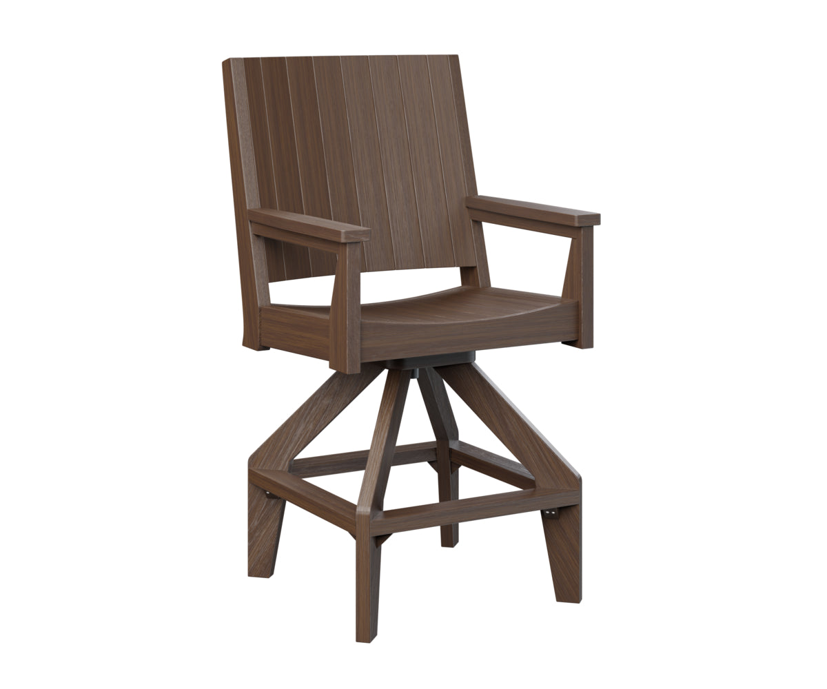 Berlin Gardens Mayhew Chat Swivel Bar Chair - Adjustable Height Counter Stool for Kitchen Island, Breakfast Nook & Home Bar - Comfortable Modern Swivel Seat with Back Support