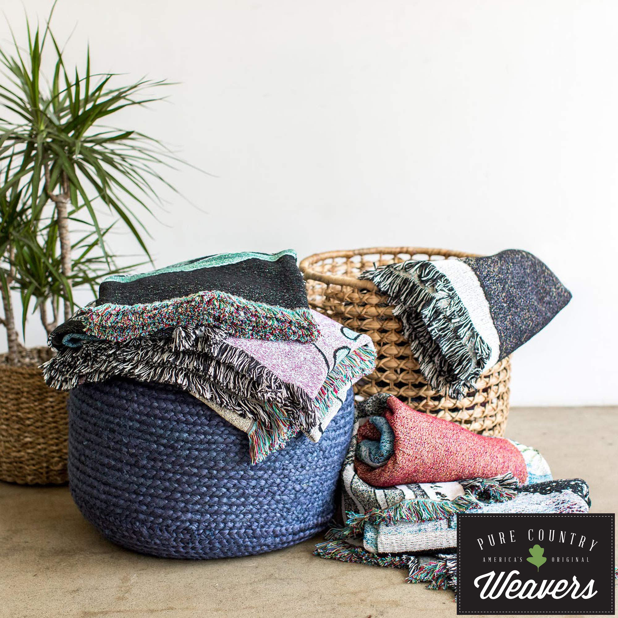 Pure Country Weavers 'Not All Heroes Wear Capes' Military Tapestry Throw Blanket - 100% Cotton Woven, Made in USA (72x54 Inches) - Perfect Gift for Veterans, Soldiers & Patriotic Home Decor
