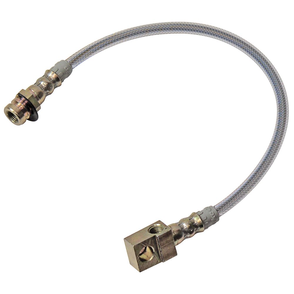 Stainless Steel Braided Rear Brake Hose with Clear Jacket - Compatible with 1966-1975 Ford Bronco, Sport Utility & Wagon - C6TZ-2282BSS-CL - Perfect for Off-Roading & Classic Car Restoration