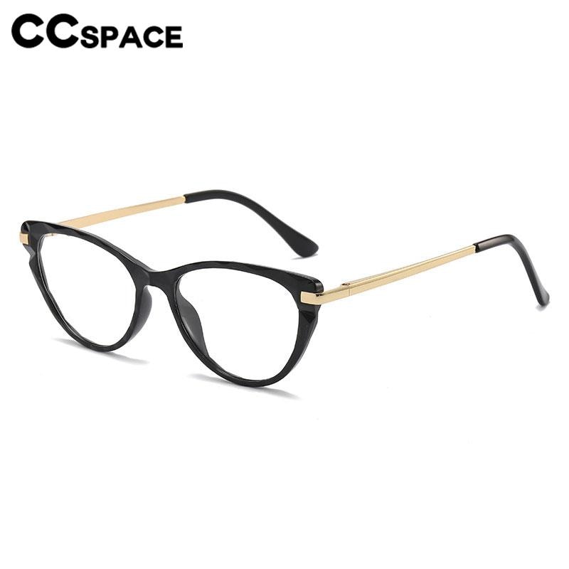 CCspace Women's Full Rim Cat Eye PC Plastic Alloy Photochromic Eyeglasses Frame 56775 - Stylish UV Protection Glasses for Work, Driving & Outdoor Activities