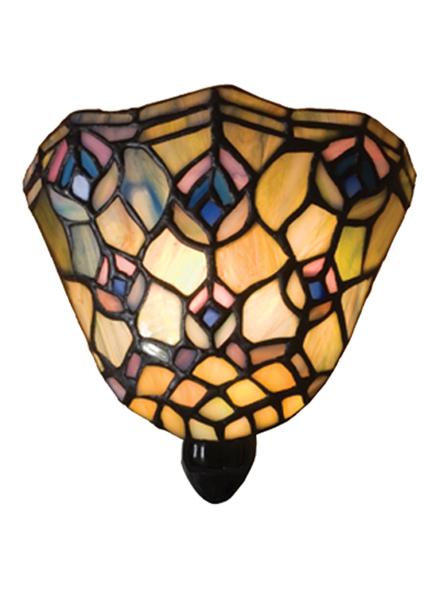 Meyda Tiffany 17294 Peacock Feather Stained Glass Night Light - 5.75