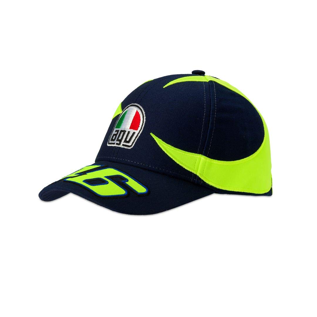 VR 46 Kids Sun and Moon Replica Helmet Cap - Blue - Adjustable Baseball Hat for Boys & Girls - Perfect for Motorcycle Rides, Outdoor Sports, and Cosplay