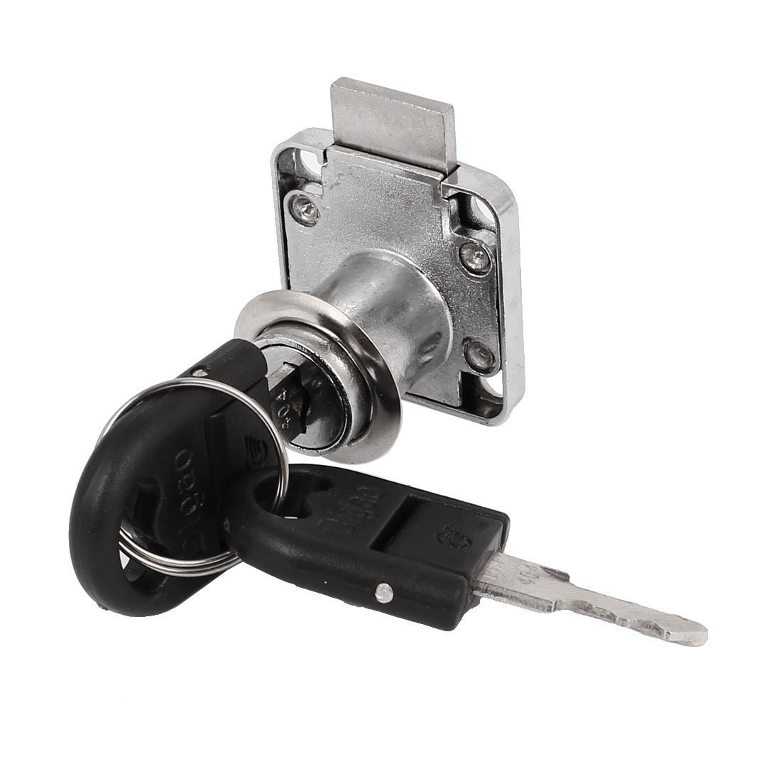 IIVVERR 18mm Diameter Cylinder Head Safety Lock with Keys - Silver Tone for Cabinet, Mailbox, Drawer & Dresser Security - Perfect for Home, Office & Storage Safety