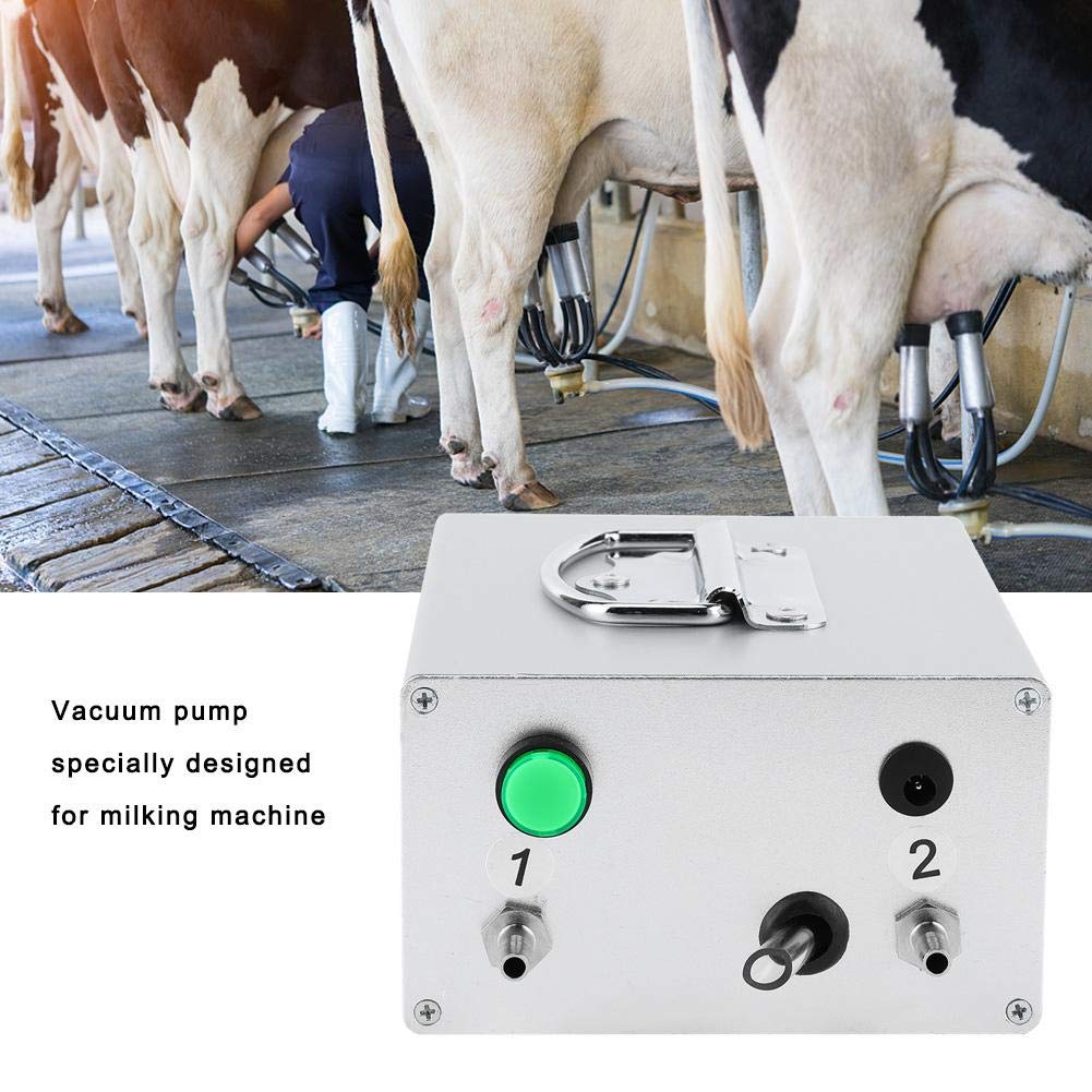 12V Electric Milking Machine - Aluminum Alloy Pulsation Vacuum Pump for Goats, Cows & Sheep | Portable Dairy Milker for Farms & Homesteads | Livestock Equipment for Small & Large Scale Milk Production