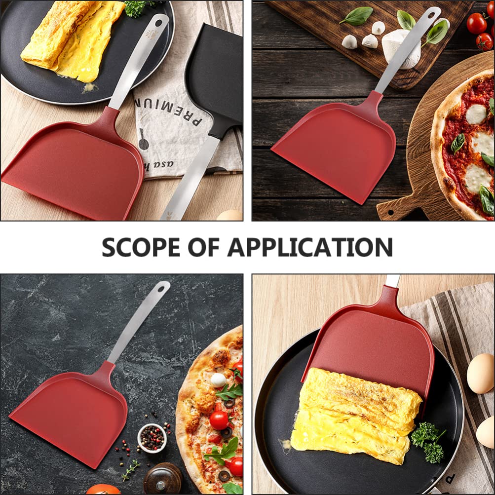 Premium Stainless Steel Pizza Peel with Nylon Handle - Multi-Functional Pizza Spatula for Baking, Serving & Cake Decorating - Ideal for Home Kitchens, Pizzerias & Bakeries