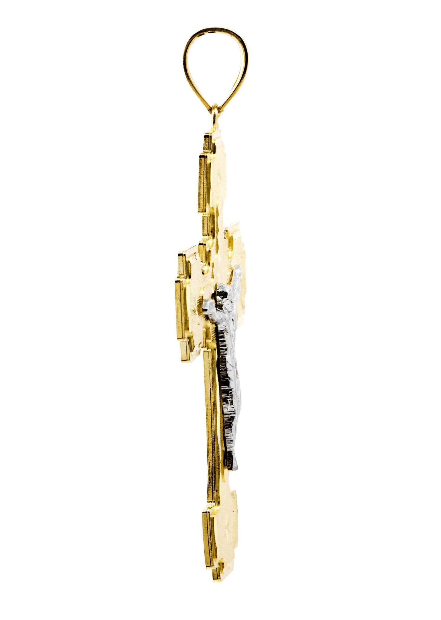 10K Gold Cross Pendant for Women & Men - 7.1 Grams Religious Jewelry Gift for Baptism, First Communion & Everyday Wear