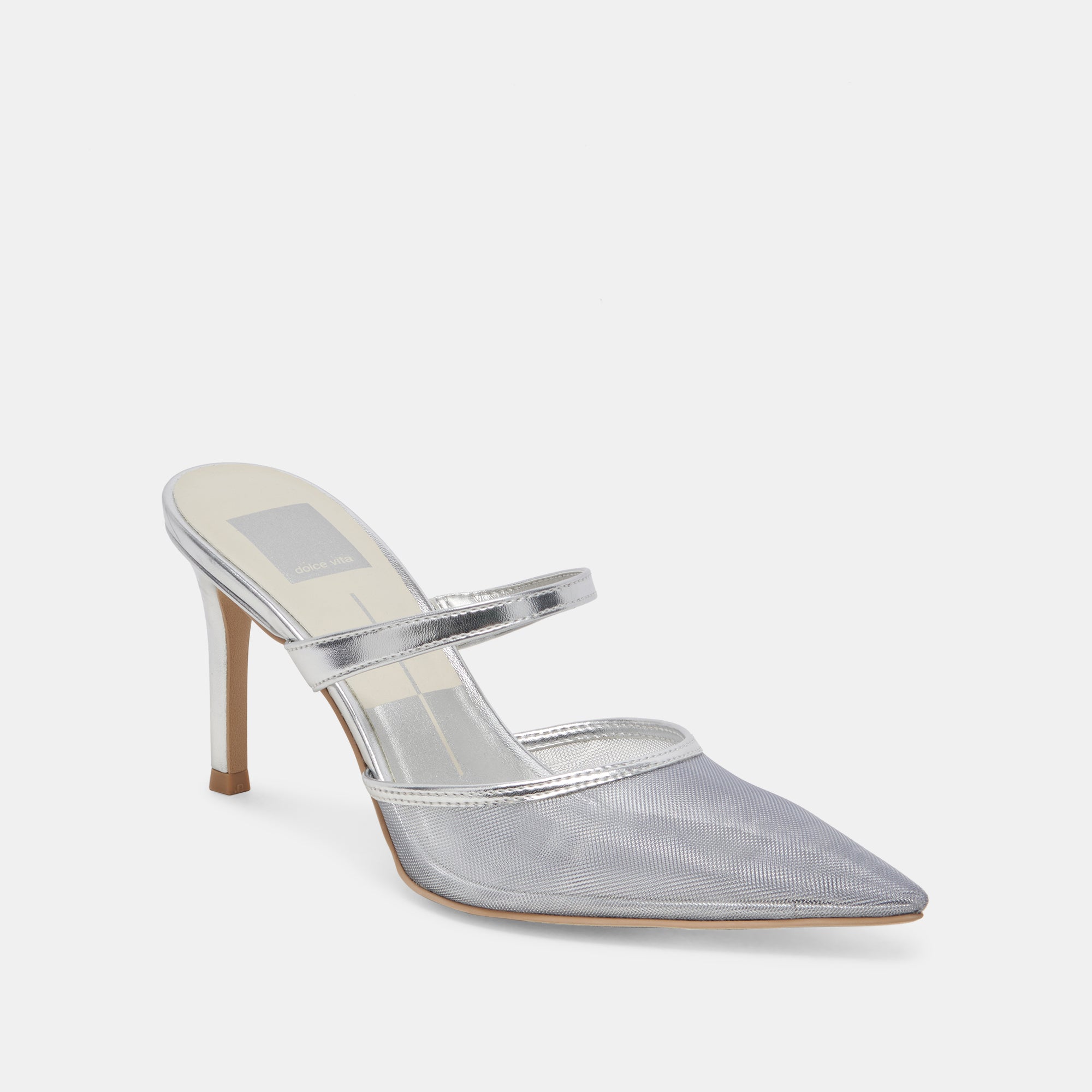 KATIK Women's Silver Mesh High Heels - Elegant Party & Evening Dress Shoes for Weddings, Prom, and Special Occasions