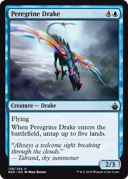 Peregrine Drake - 128/254 - U - Battlebond MTG Card - Perfect for Commander & Battlebond Deck Building - Enhance Your Magic: The Gathering Gameplay