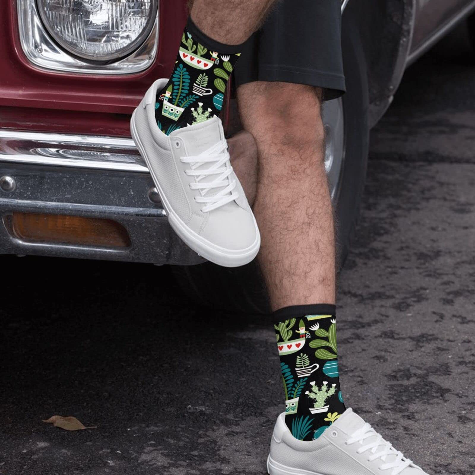 YISHOW Funny Crazy Novelty Socks for Men & Women - Comfortable Crew Socks with Unique Designs - Perfect for Gifts, Parties, and Everyday Wear
