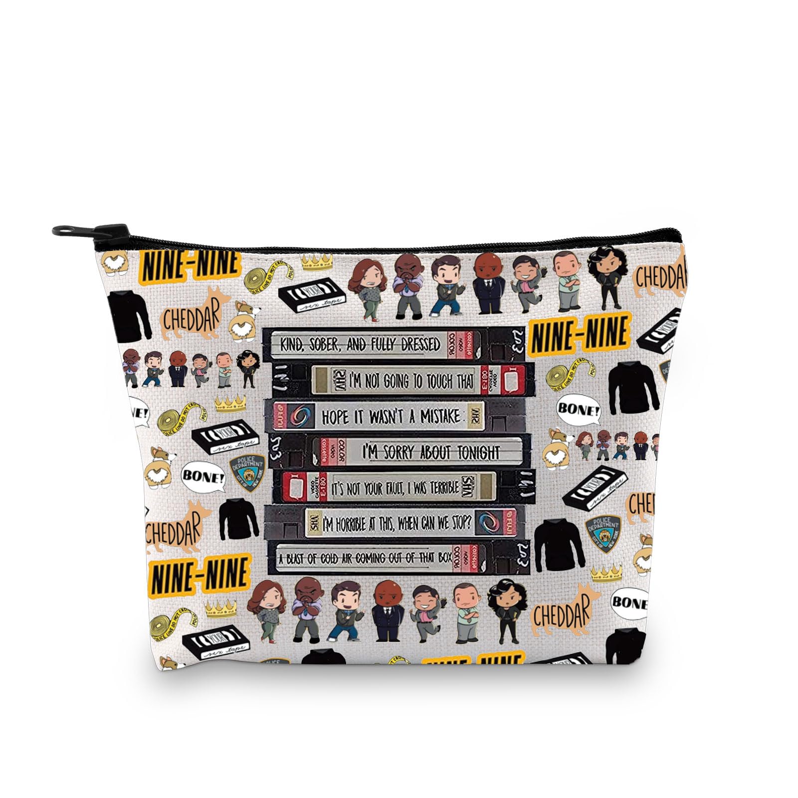 Brooklyn TV Show Themed Cosmetic Bag - Perfect Gift for Brooklyn 99 Fans | Travel Makeup Pouch for Women | Great for Travel, Gym & Daily Use