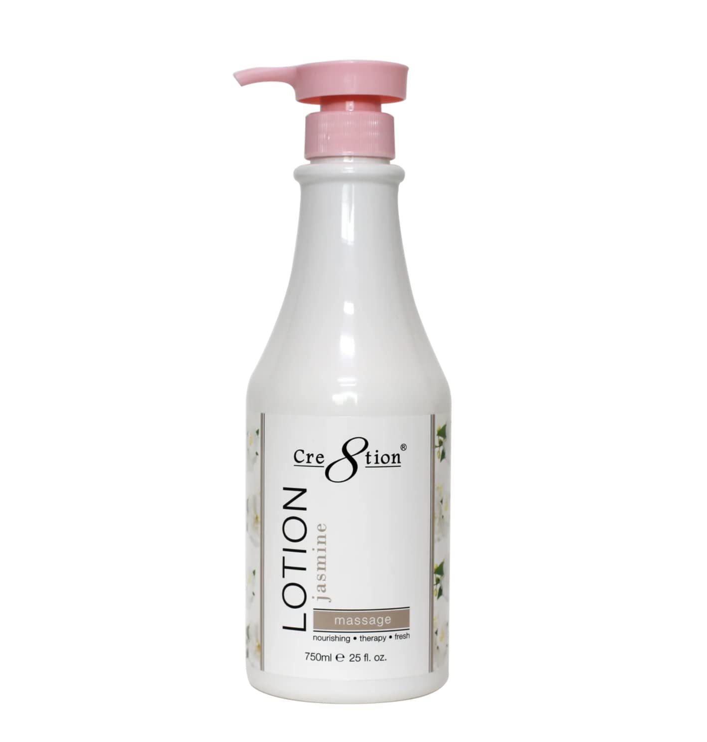 Cre8tion Spa Hand & Body Lotion - Nourishing & Moisturizing Skin Care for Dry, Flaky Skin - 750ml/25 fl oz Jasmine Scented - Perfect for Daily Hydration & Relaxing Spa Days