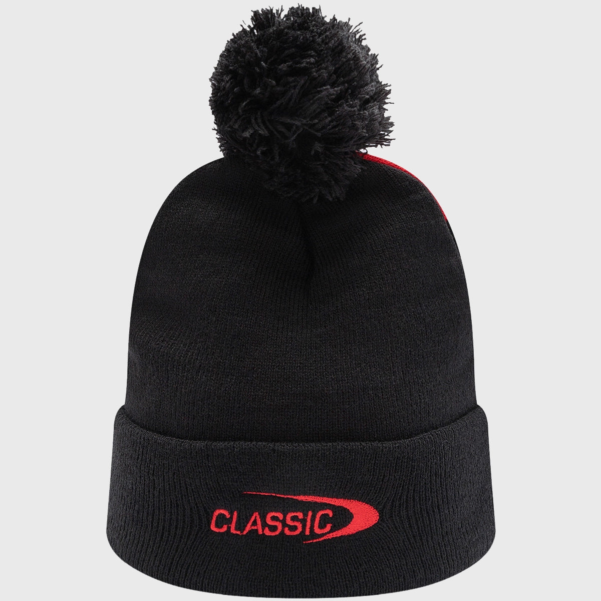 Classic Crusaders Super Rugby Bobble Beanie Hat - Black - Official 2025 Fan Gear - Perfect for Rugby Games & Winter Outdoor Activities