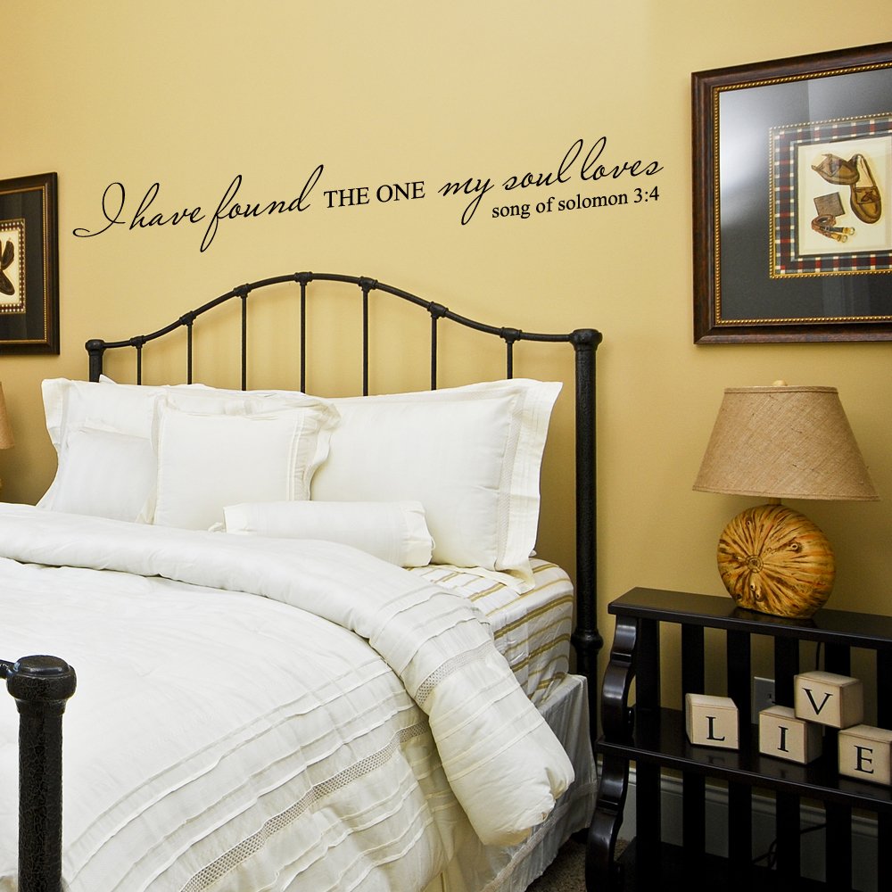 Bible Verse Wall Decal - Song of Solomon 3:4 Home Decor for Christian Bedrooms