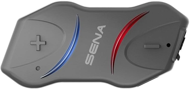 Sena SMH10R Low Profile Motorcycle Bluetooth Headset & Intercom System - Dual Pack (SMH10RD-01) - Black, Medium Size - Perfect for Group Rides & Hands-Free Communication