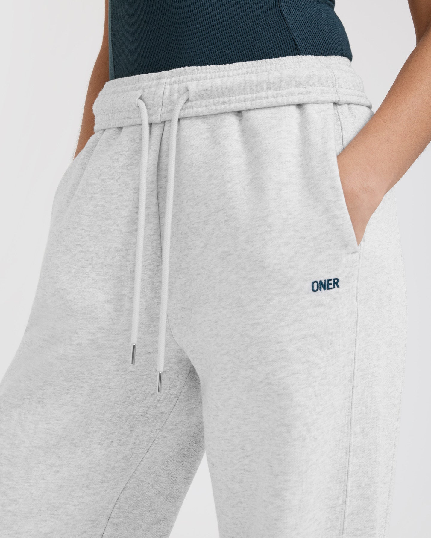Foundations Straight Leg Joggers for Women - Light Grey Marl Casual Pants | Comfortable Lounge Wear for Yoga, Running & Everyday Use