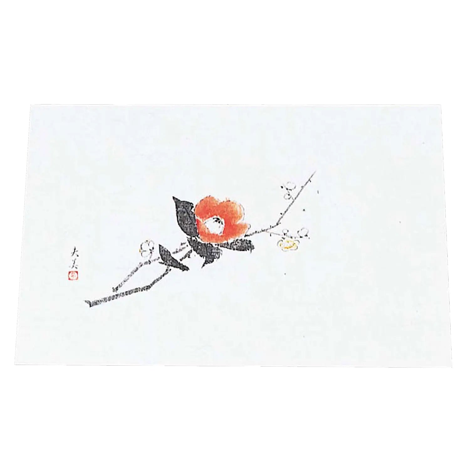Premium Japanese Washi Paper Placemats - Ume & Camellia Floral Design - Set of 100 - Eco-Friendly Table Decor for Dining, Parties & Home Decor