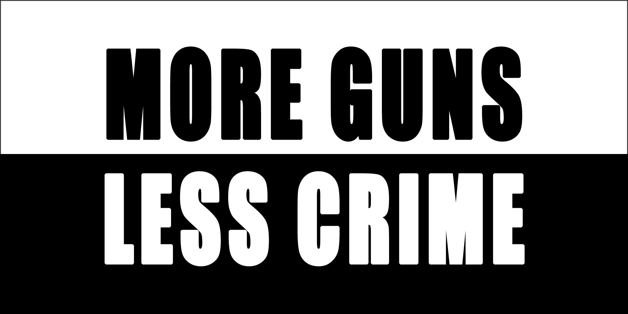 Pro Guns Car Decal - 'More Guns Less Crime' Bumper Sticker 7