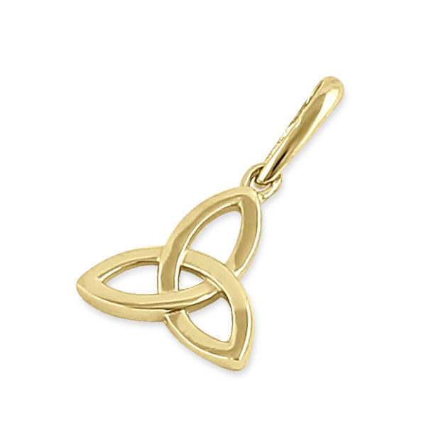 14K Solid Yellow Gold Triquetra Pendant Necklace - Celtic Knot Jewelry for Women, Perfect for Gifts, Everyday Wear & Spiritual Protection