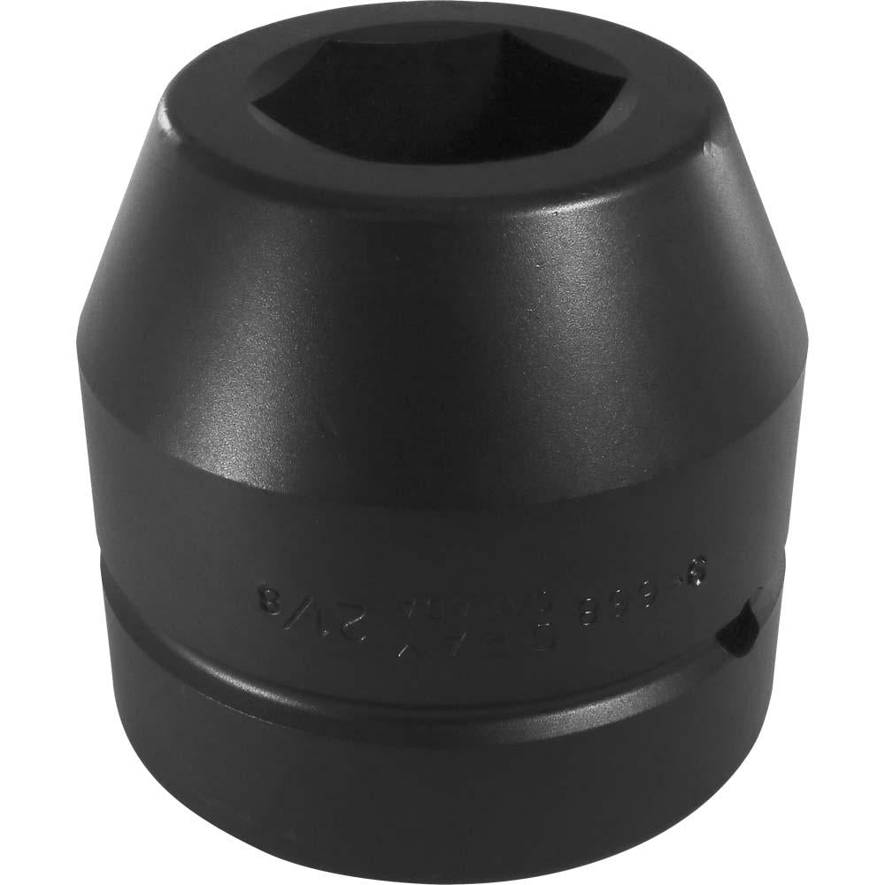 2 1/2 Inch 6 Point Standard Length Impact Sockets - Black Industrial Finish for Automotive Repair & Heavy Duty Machinery Maintenance