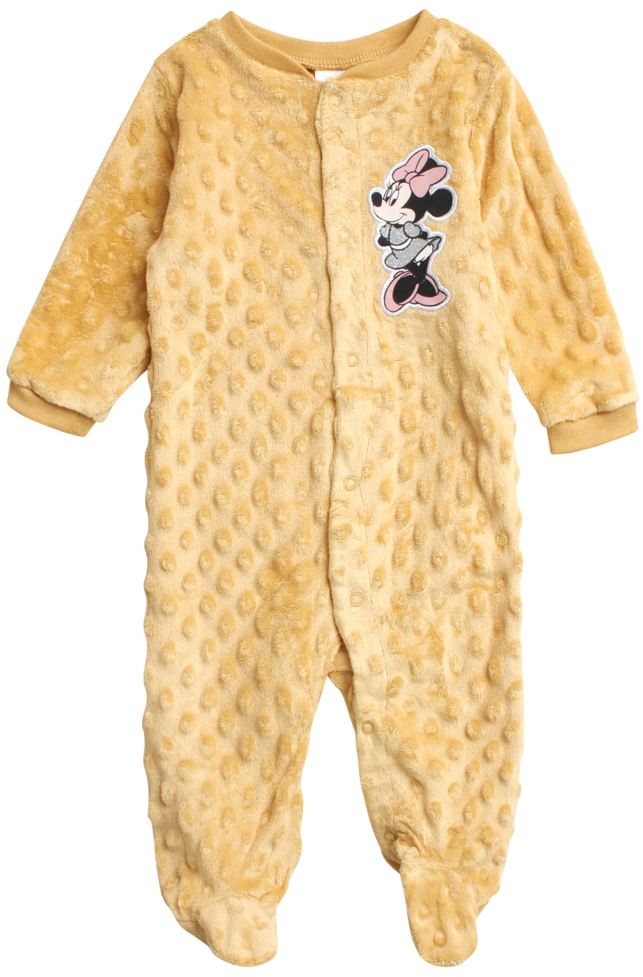 Disney Mickey Mouse & Minnie Mouse Velour Footed Coverall for Newborn Baby Boys & Girls 0-9 Months - Soft Winnie The Pooh Outfit for Infant Photo Shoots, Gift Giving & Special Occasions