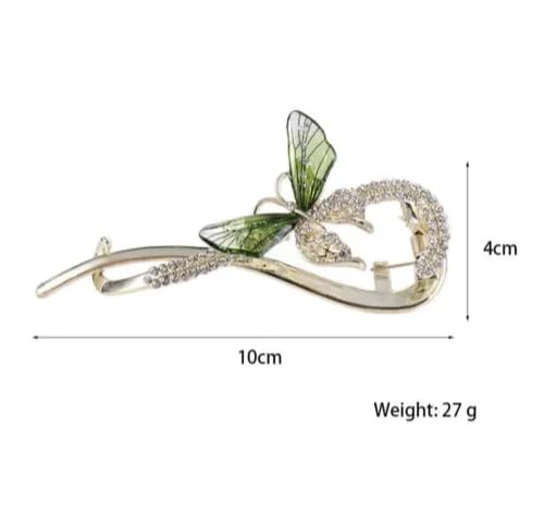 Vintage Butterfly Pearl Hairpin - Korean Style Hair Clip for Women, Party & Wedding