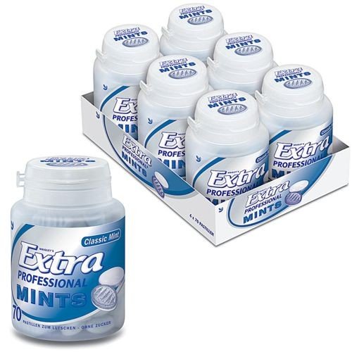 Wrigleys Extra Professional Mints Classic Bonbon (6 Packs x 70 Count) - Fresh Breath Mints for Office, Travel & Everyday Use