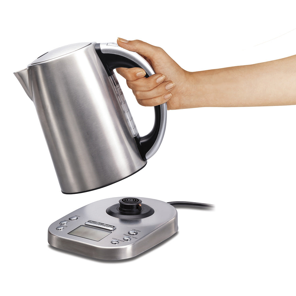 Hamilton Beach Professional 41028C Digital Electric Kettle - 1.7L Stainless Steel, Fast Boiling, Auto Shut-Off - Refurbished with Home Essentials Warranty - Perfect for Tea, Coffee & Instant Meals in Home or Office